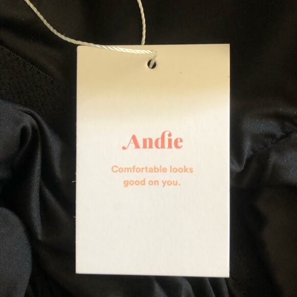 Andie NWT The Nantucket One Piece One Shoulder Black Size Extra Small Tall - Picture 10 of 13